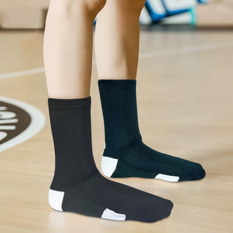 JHM Kids Athletic Sport Crew Socks for Baseball Soccer Basketball Running For Ages 4 to 16 - Image 2